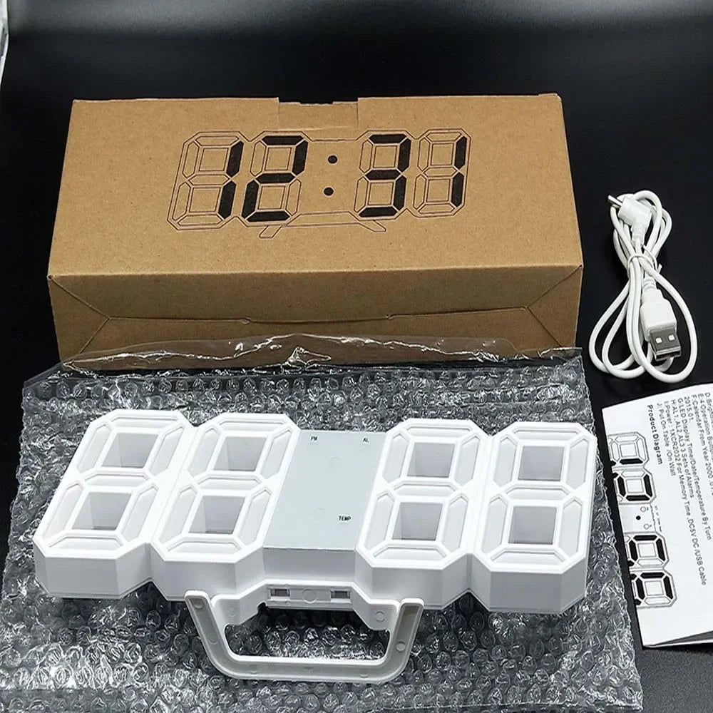 3D LED Digital Alarm Clock